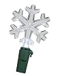 Set of 50 Clear LED Snowflake Christmas Lights - Green Wire