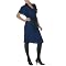 Alice Temperley Crepe Wrap Dress - Navy Voyage/ Ebony