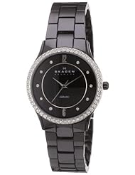 Skagen Womens SK347SBXBC Ceramic Black Dial Watch