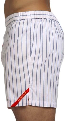 Pengallan Men's Pengallan Slim-Fit Boxers 36 Pink/Navy-Stripe