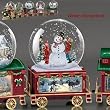 Thomas Kinkade Wonderland Express Santa Claus Is Comin' To Town Mini Snow Globe Train