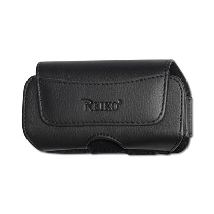 Leather Pouch Protective Carrying Cell Phone Case for HTC HD7 Surround AT&T Google Nexus One / HTC Droid Incredible HTC G2 T-Mobile EVO 4G HTC HD2 / LG Quantum AT&T / Motorola Droid Pro i1 Droid X / Samsung Transform Epic 4G / Fascinate (Galaxy S) (I9000) / Vibrant (Galaxy S) Android T959/ Intensity II Omnia II i8000 Omnia 2 i920 / Sharp Sidekick 2008 - Black