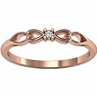 14K Rose Gold Diamond Heart Promise Ring - 0.03 Ct.