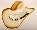 Vented Straw Cowboy Hat with Leather, Bone and Metal Hatband
