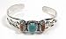 STERLING SILVER BANGLE BRACELET with Turquoise/Coral