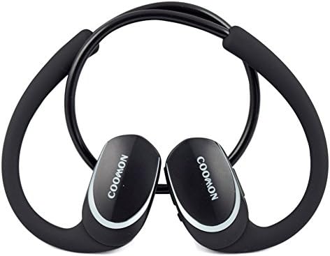 Doopro Bluetooth Headphones Sport Wireless Bluetooth Earbuds Sweat-proof Stereo Waterproof Headphones with Noise Cancellation Microphone &amp; Voice prompts (Black)