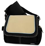Gerber Messenger Bag With Blue Trim, Black