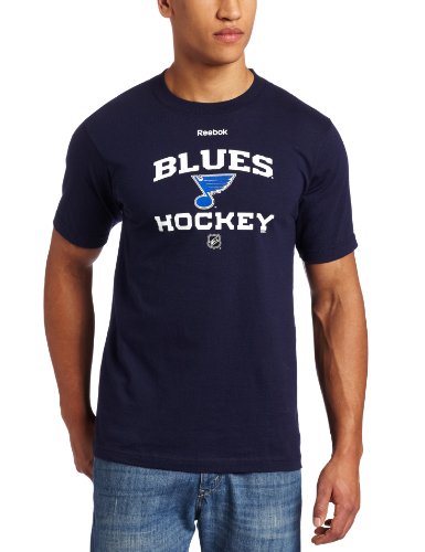 NHL St. Louis Blues Authoritative Dark Navy Short Sleeve Tee (Dark Navy, Large)