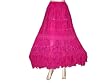 Magenta Bohemian Cotton Fashion Bollywood Crinkle Skirt for Women