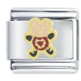 Cute Teddy Bear Heart Italian Charms