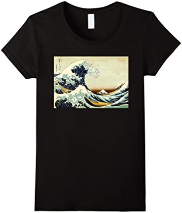 The Great Wave off Kanagawa - Japanese Vintage Art  - Female Medium - Black