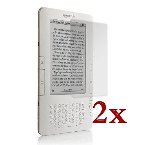GTMax Durable Clear Reusable Front LCD Screen Protector -2 Pack for for Amazon Kindle,Kindle Touch/Touch 3G,Kindle Keyboard/Keyboard 3G