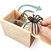 AHCAI GIIOASA Rubber Spider Prank Boxï¼ŒHandcrafted Wooden Prank Box, Spider in Box Prank Hilarious Box Surprise Toy and Gag Gift Practical Joke-Single