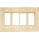 Brainerd 65172 Wood Square Quad Decorator Wall Plate / Switch Plate / Cover