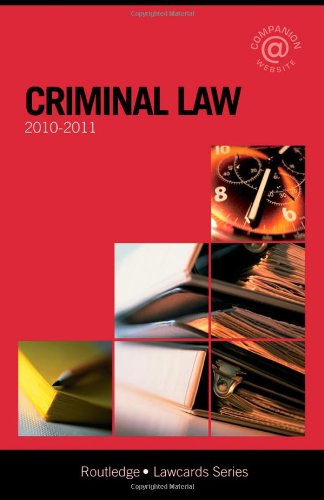 Criminal Lawcards 2010-2011