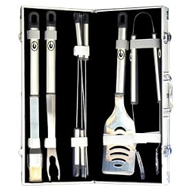 Green Bay Packers Barbecue Set, 8 Piece Set with Storage Case