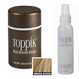 Toppik All Natural Organic Keratin Protein Fibers Hair Thickening System Instantly Conceals Thinning Hair & Baldness! Regular .36 oz Container In 