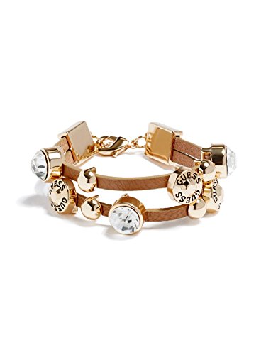 GUESS Women's Gold-Tone and Faux-Leather Friendship Bracelet
