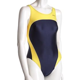 Reebok Women's Performance Matrix Splice Power Realm Back 1 Piece Swimsuit