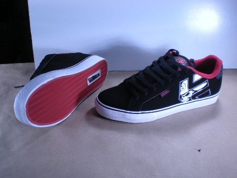 Etnies Men's Fader Vulc Skate Shoe,Black/White/Red,10.5 M US