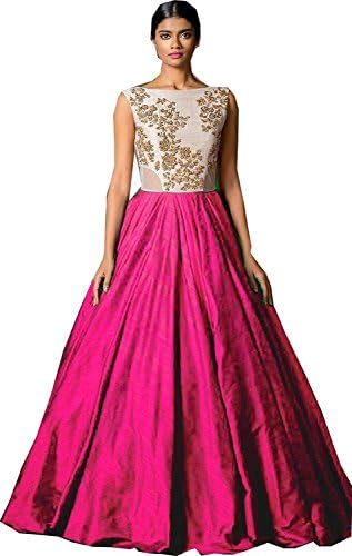 Kenil Fabrics Women's Silk Embroidered Lehenga Choli Free Size