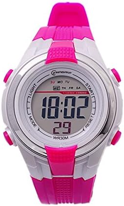 8Years Unisex Sport Runner's Fit Child Digital Wrist Watch Fuchsia Waterproof Outdoor New 215.5x36.0mm