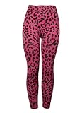 143Fashion Plus Size Leopard Print Legging, Pink, Free Size