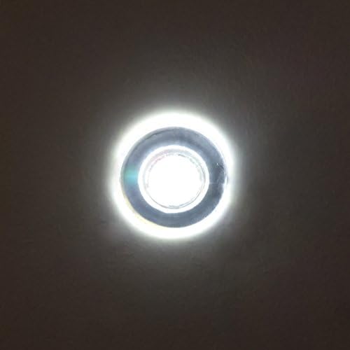 RecPro Round White 12V LED Accent Light | Livewell Courtesy | Marine Boat RV | Waterproof (2 Pack)