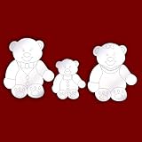 from Mirrors-Interiors Pack of 3 Etched Bear Family Mirrors for Nursery Decoration- 2x 10cm, 1x 5cm