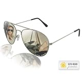 Retro Pilotenbrille Pornobrille Sonnenbrille silber Alsino 705von "Alsino�"