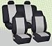 Bucket Car Seat Cover Full Seat Fb102 Gray/black