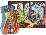 kids and infants educational toys item: The Knight With The Dragon Puzzle by Djeco