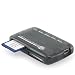 Mini All-in-1 Memory Card Reader Black Compatible with: Secure Digital: miniSD (with adapter), microSD/TransFlash (with adapter), Compact Flash.