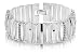 14K White Gold Matte and Satin-Finished Hand-Crafted Designer Bracelet, Enhanced with Pave Set Diamond Bars.