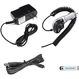 Chargers Bundle for Garmin Nuvi 55LM/ 55/ 55LMT/ 56/ 56LM/ 56LMT/ 57/ 57LM/ 57LMT/ 58/ 58LM/ 58LMT/ 67LM/ 67LMT/ 68LM/ 68LMT GPS - Heavy Duty Car Charger (with 8 ft thick cord) + Home Travel AC Charger + USB charging cable + MYNETDEALS Stylus