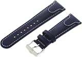 TechnoMarine US Navy 24-mm Deep Blue Rubberized Leather Strap with Single-Buckle