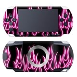 PSP Slim and Lite Skin - Pink Neon Flames