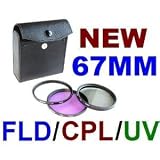 NEEWER® 3 Piece Lens Filter Set for 67mm Cameras - FLD, UV, CPL & Carrying Case