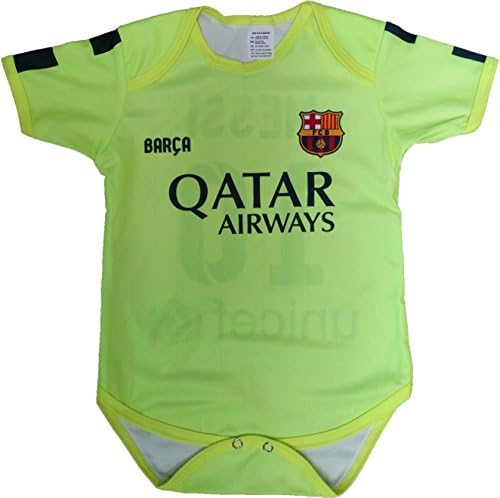 Lionel Messi FC Barcelona 2014/15 Away Baby Suit Neon Yellow