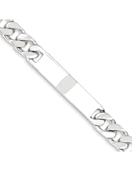 Sterling Silver 8.5inch Polished Engravable Curb Link Id Bracelet
