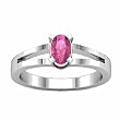 14K White Gold Pink Tourmaline Ring