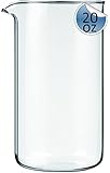 French Press Carafe - Replacement Durable Coffee, Espresso and Tea Maker Heat Resistant Spare Glass Beaker for All Brands (20 Oz French Press Carafe)