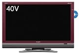 【エコポイント対象商品】 SHARP 40V型 ブルーレイ内蔵フルハイビジョン液晶テレビ レッド系 LC-40DX2-R