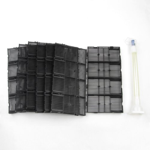 Uxcell 28-Piece Plastic Aquarium Undergravel Filter Air Line Hose, Black