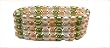 4 Rows of Fresh WaterTeal/Green/Beige/ White Colored Pearls with Sterling Silver