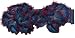 Posies Accessories Full Flowers 1 Hair Clippie Smoke Blue/Poppy (Red)