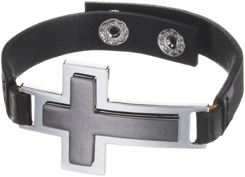 Guess Men's Bracelet,Black,One Size
