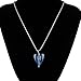 YYout Natural Stone Angel Pendants Lapis Lazuli Reiki Healing Crystal Guardian for Necklace with Stainless Steel Chain