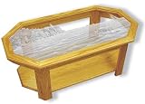 Oak Glass Top Coffee 15 high