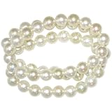 3 Row Stretch Pearl Bracelet In Ivory